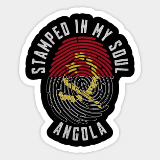 Stamped in My Soul Angola Flag Design Angolan Pride Sticker